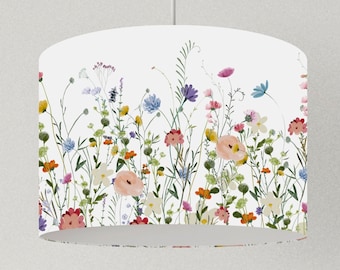 Lampshade wildflowers, lampshade floral, ceiling lamp flowers, lampshade living room kitchen floral pattern