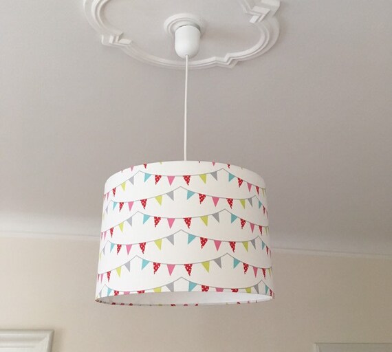 Lampshade Nursery Pennant Necklace Children S Lamp Nursery Lamp Ceiling Lamp Baby Lamp Hanging Lamp Pennant Flags