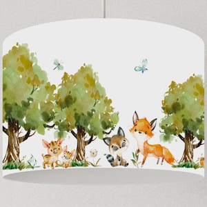 Lamp forest animals, lampshade ceiling, children's room lamp animals, forest lamp