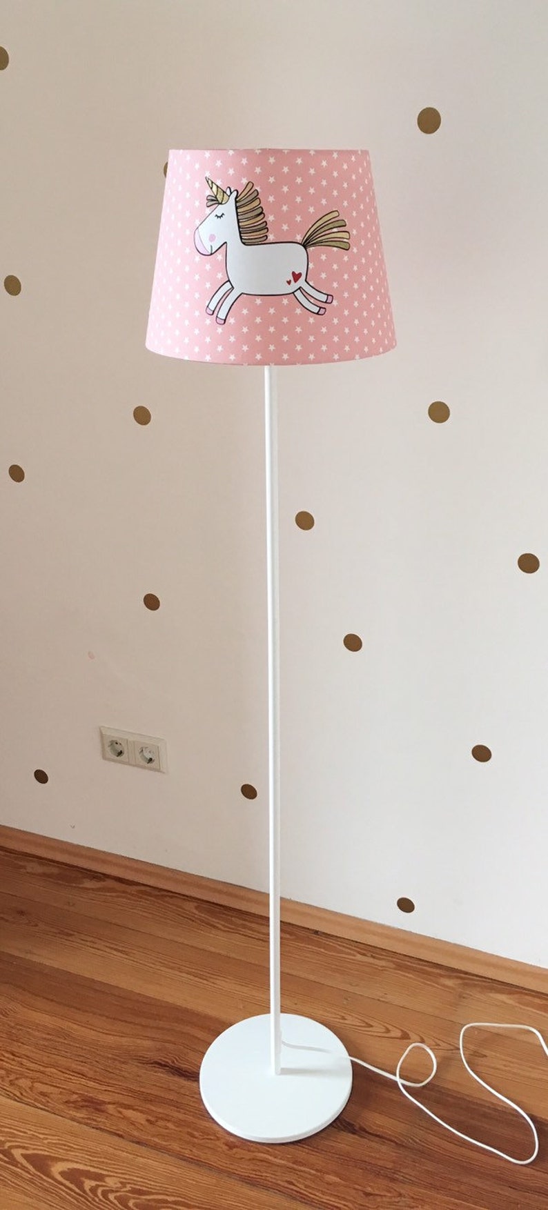 Floor Lamp Children S Room Star Unicorn Lampshade