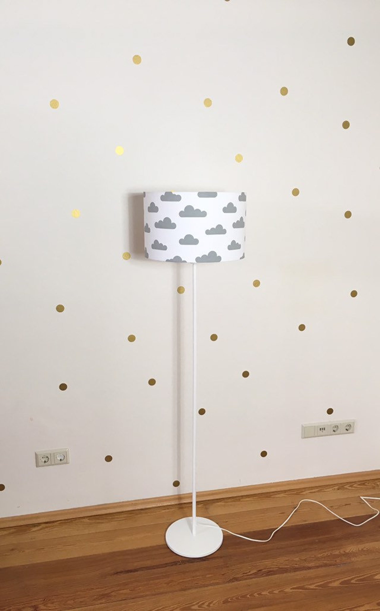 Floor lamp nursery clouds floor lamp kids Kinerroom lamp Etsy