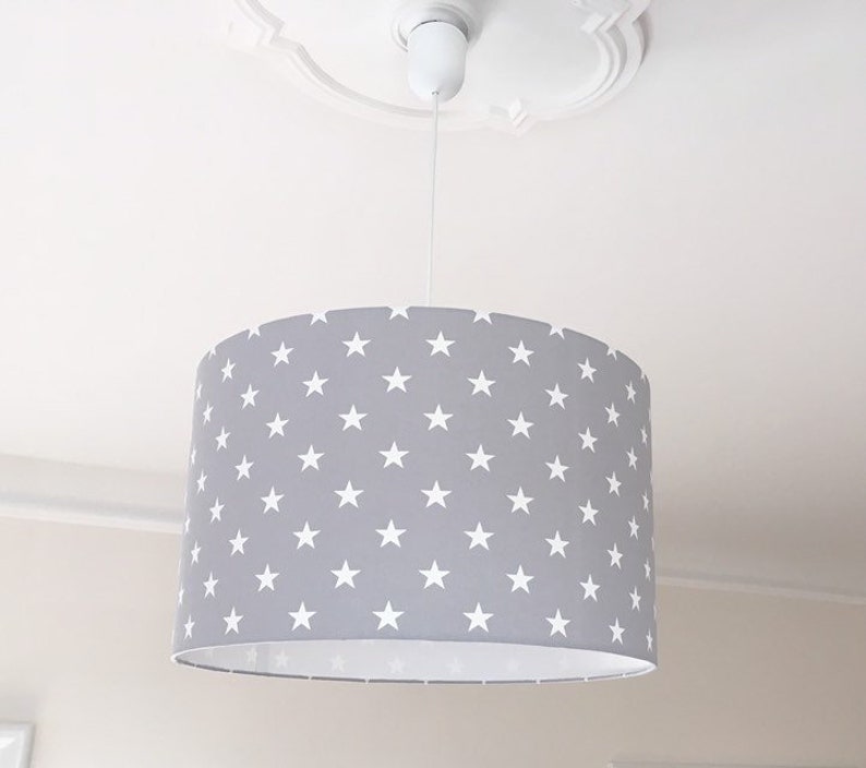 Lamp Shade Star Grey Etsy