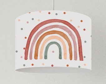 Rainbow lamp cream white, ceiling lamp dots, lampshade dots children's room, children's room lamp ceiling children