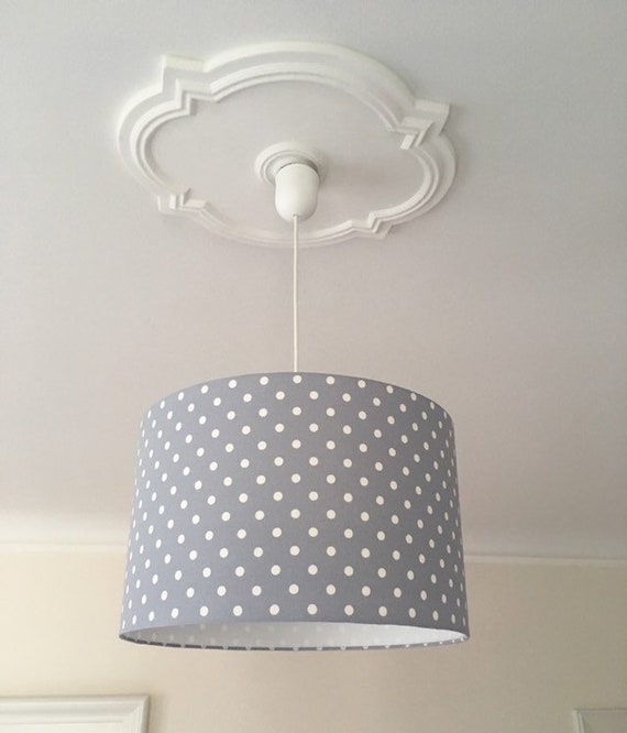 Lampshade Nursery Points Grey Children S Room Lamp Ceiling Lamp Hanging Lamp Children Decoration Baby Room Lamp Baby Room