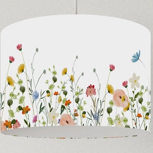 Lampshade wildflowers, lampshade floral, ceiling lamp flowers, lampshade living room kitchen floral pattern