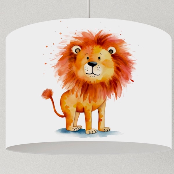 Lampe chambre enfant lion, lampe enfant safari animalier, plafonnier Afrique, lampe suspension enfant, abat-jour bébé, lampe garçons