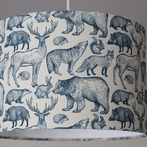 Lampshade children&#39;s room, ceiling light forest animals, children&#39;s room lamp animals, forest