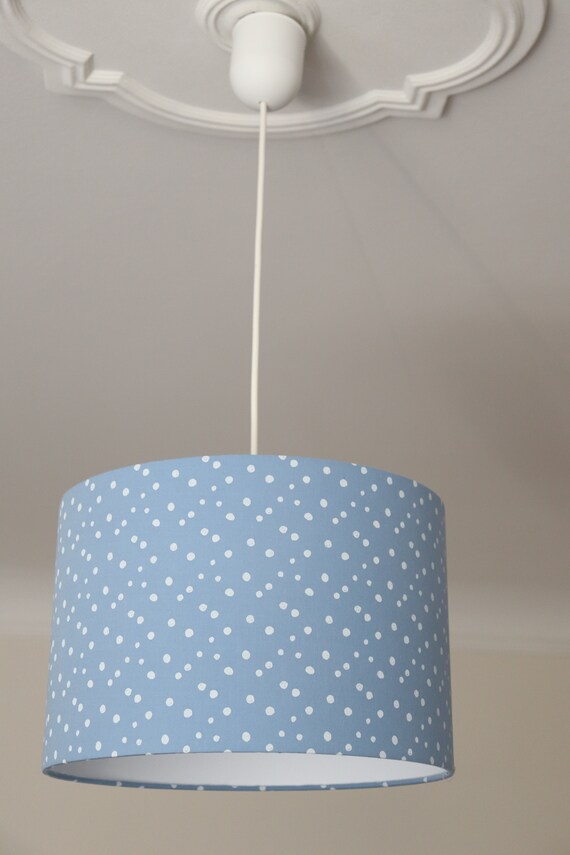 Lampshade Nursery Dots Blue Nursery Lamp Ceiling Lamp Hanging Lamp Kids Deco Baby Room Lamp Baby Room