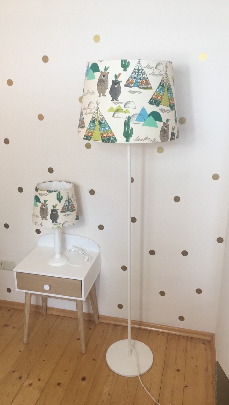 Floor lamp nursery Indian bear children's lamp nursery Etsy