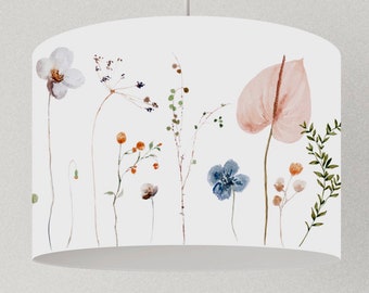 Lamp boho wildflowers, lampshade floral, children's lamp flowers, lampshade living room kitchen