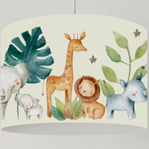 Lampshade wild animals, children's lamp jungle, ceiling lamp elephant, hanging lamp boys, lampshade giraffe, lampshade table lamp