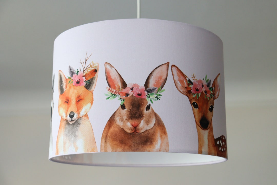 Lamp Forest Animals, Lampshade Ceiling, Children's Room Lamp Animals