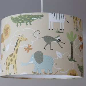 Lamp safari children's room, baby room boys, lamp children, children's lamp with African wild animals, children's room lamp animals