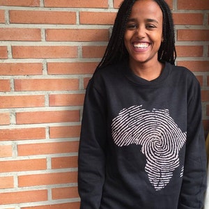 Sweatshirt Fußabdruck Karte von Afrika