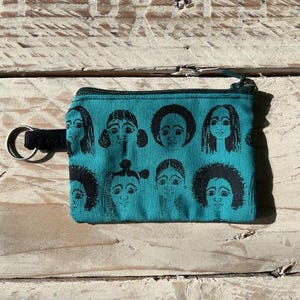 Cartera monedero para billetes, monedas, tarjetas, con accesorio para llaves,