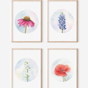 Texas Wildflower Watercolor Art Print (1 print)