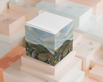 Cube post-it Buffalo River, paysage de l'Arkansas Art de Buffalo River, papeterie