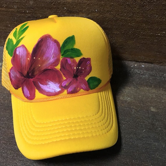 floral trucker hat