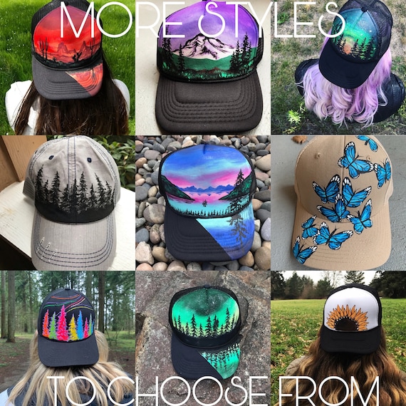 Olive Desert Cactus Burned Hat /custom Snapback / Painted  display picture 3