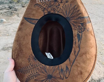 Deer fawn rancher style cowboy hat western boho wide brim hat Fawn Rancher - Wool Fedora Hat | Lack of Color [CA] main image 2