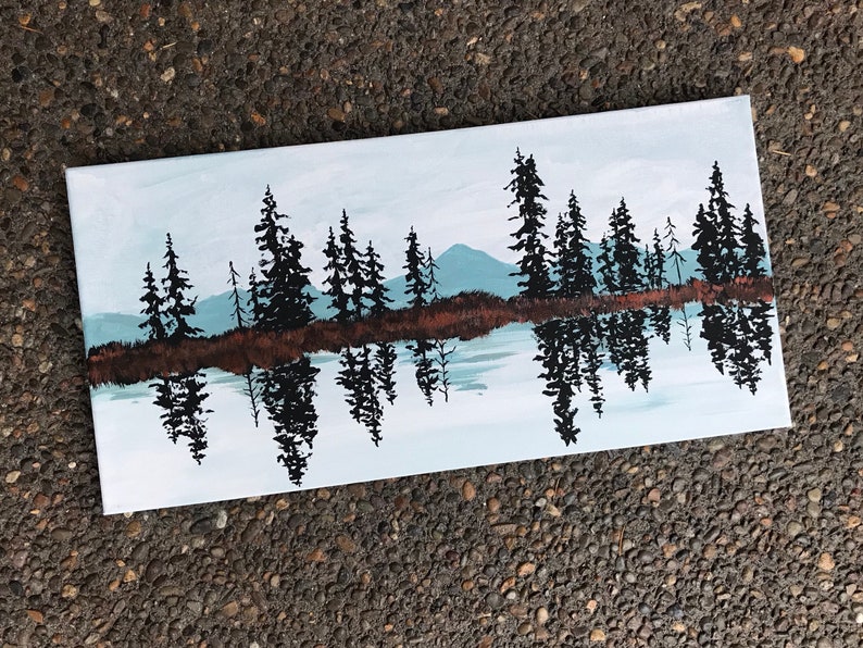 Mountain painting landscape outdoor art tree painting