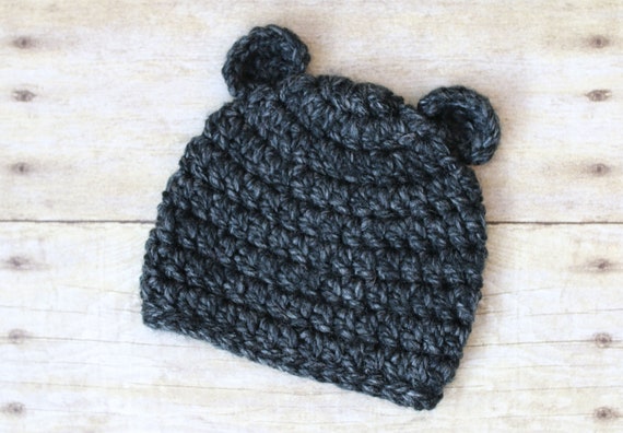 chunky crochet baby hat