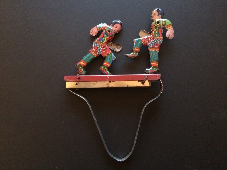 Vintage Tin Plate Toy Boxers Tin Plate Mechanical Toy Hand Etsy