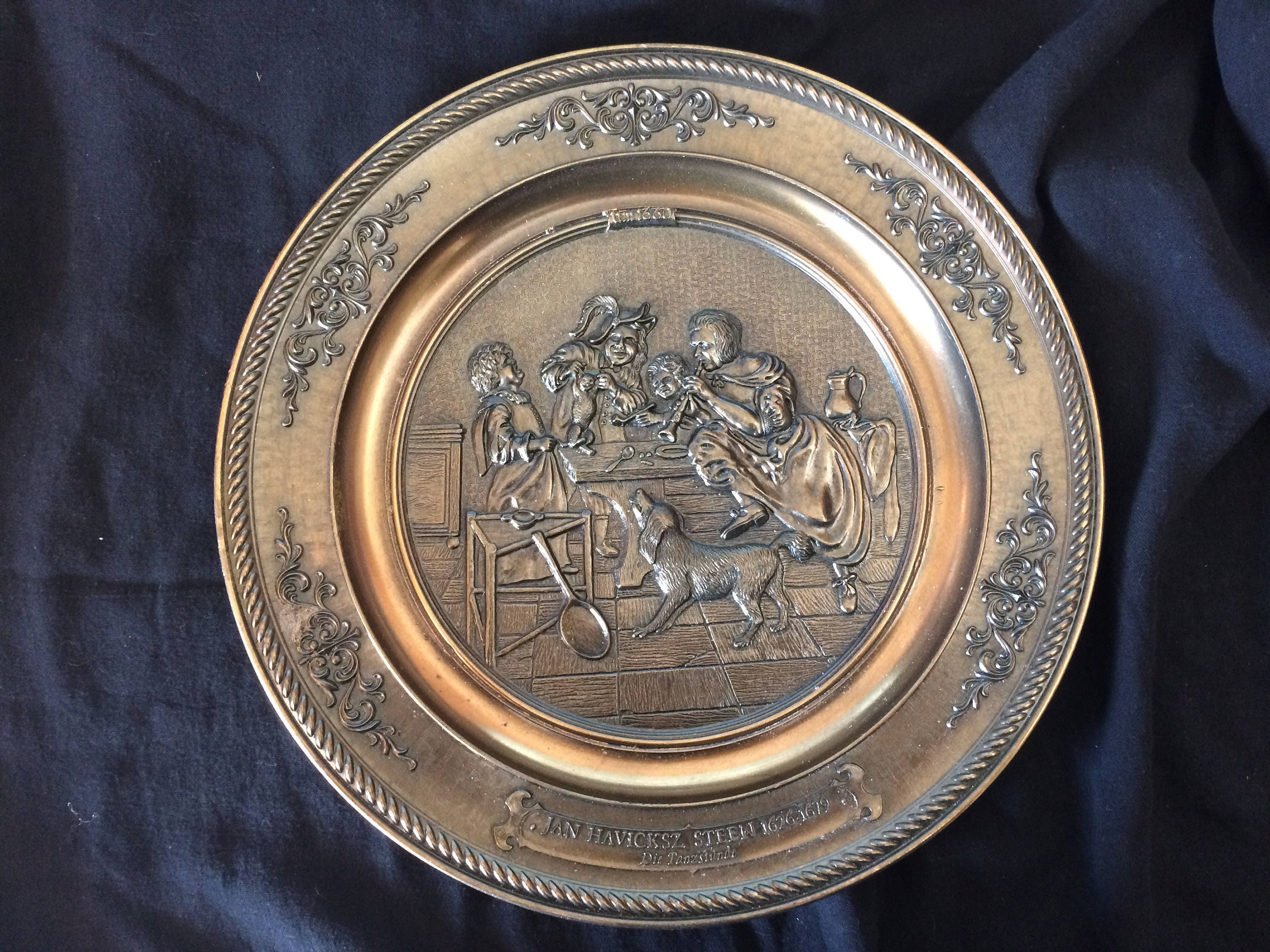 Vintage Pewter Plate Home Decor Wall Decor Wall Hanging Etsy