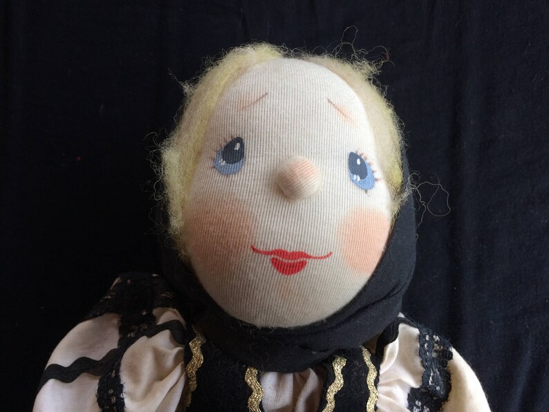 Vintage Cloth Doll Rug Doll Made in Romania by Doll Artist Etsy