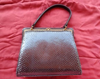 Vintage snake skin lady's handbag - 1940