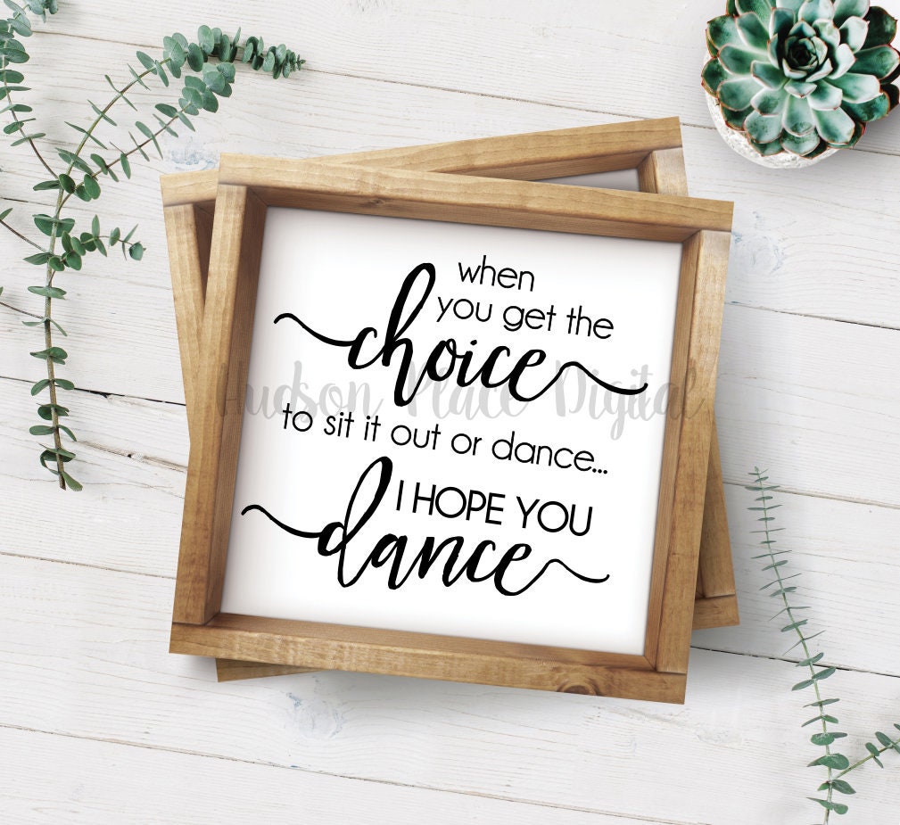 I Hope You Dance Lyrics SVG File PDF File Cricut Explore - Etsy
