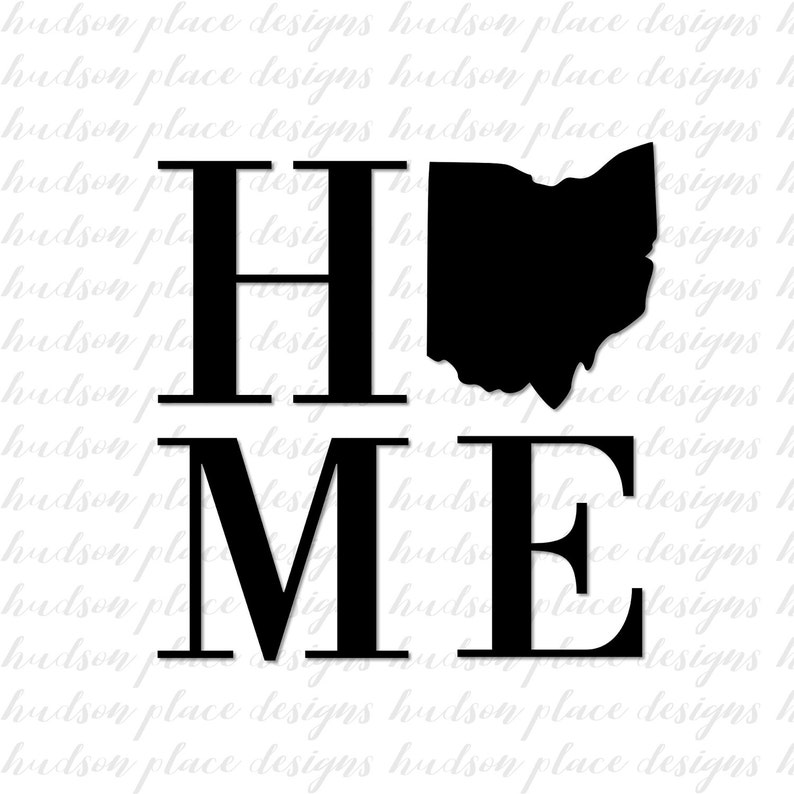 Download Home State Ohio Svg File Png File Pdf File Home Sign Sign Stencil Cricut Explore Silhouette Cameo Vinyl Printable Iron On Sign Cutting File Clip Art Art Collectibles