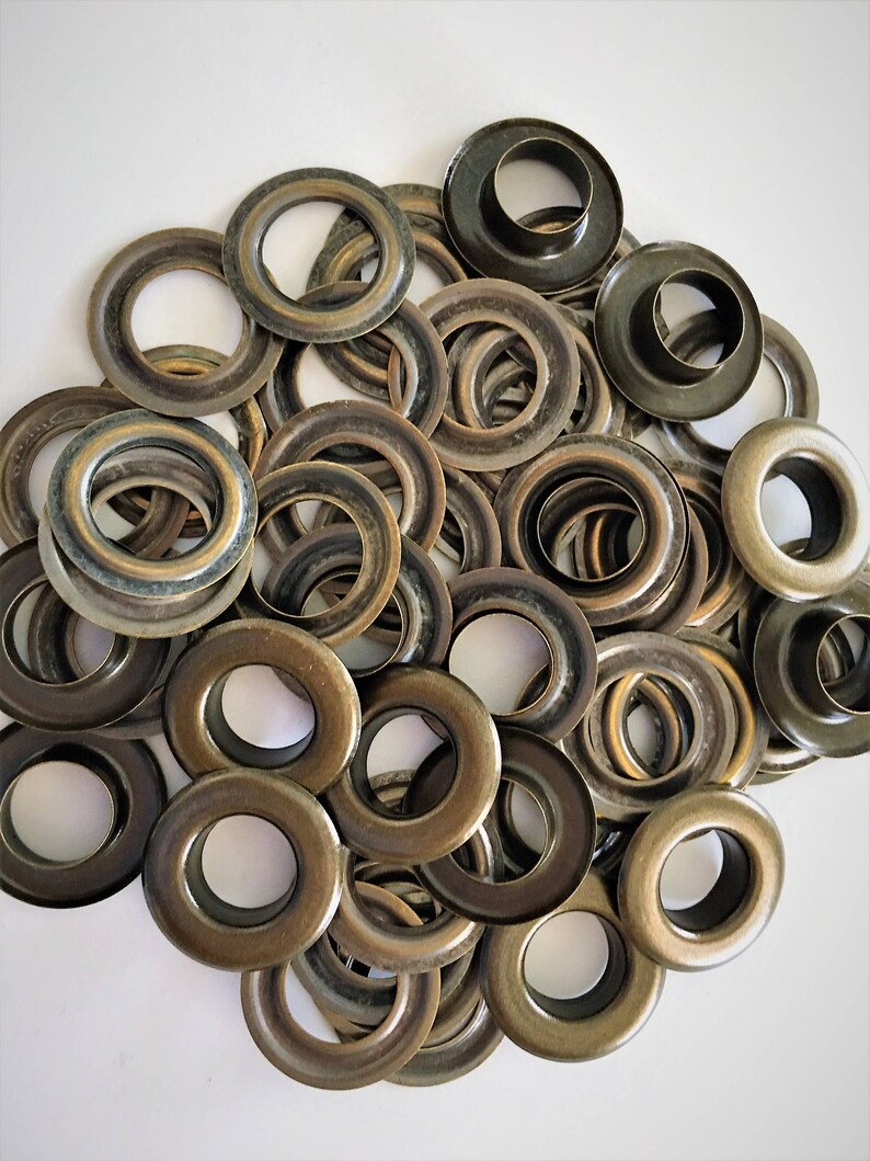 Grommet 4 1/2 Antique Brass Self Piercing Grommets Etsy