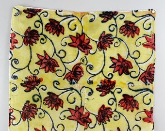 Handgedruckte 11" Seide Habotai Hankie