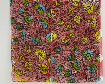 Hankie habotai de seda impreso a mano de 11"