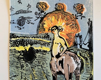 Arte postal de postales impresas a mano