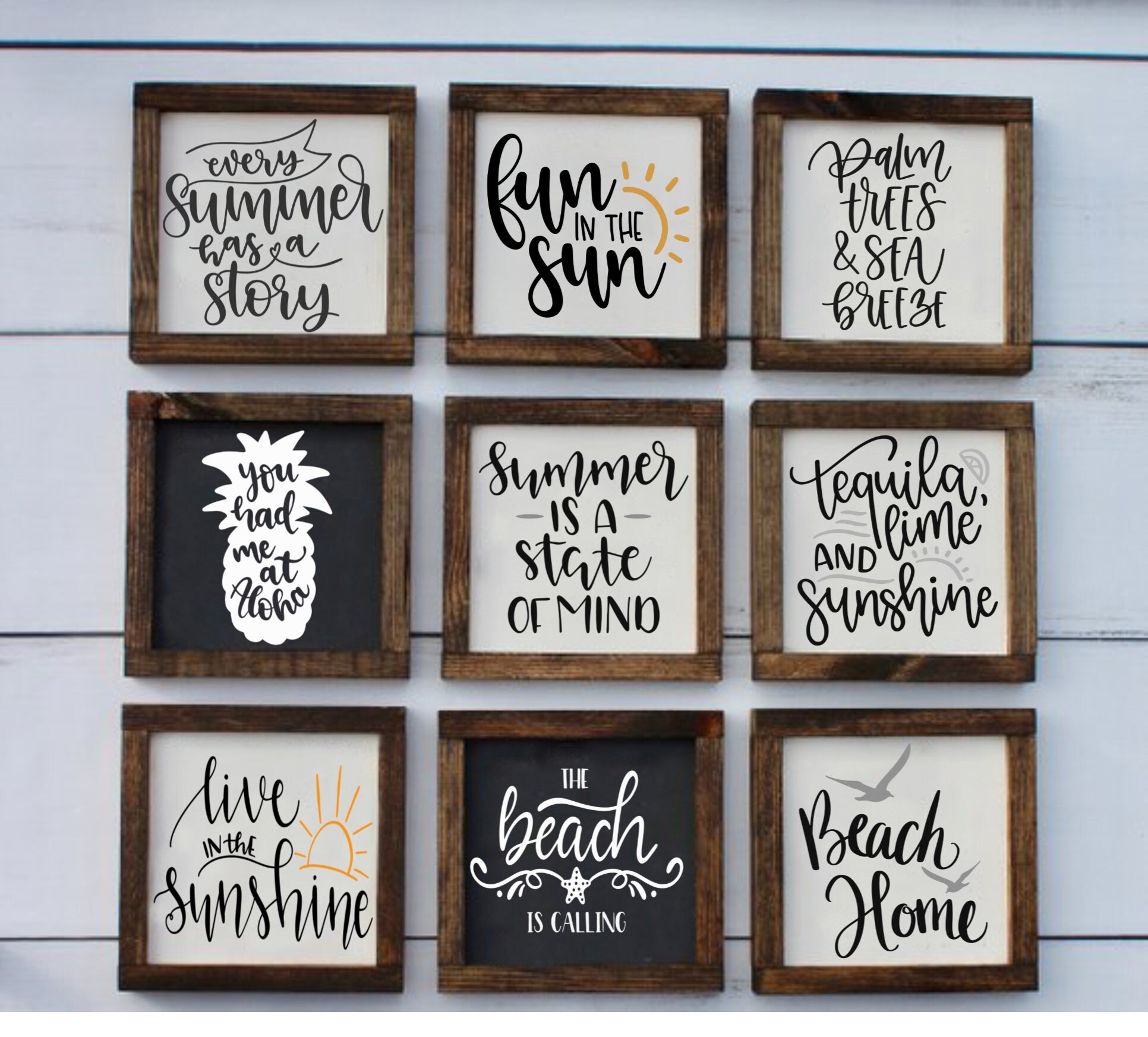 Summer Mini Farmhouse Signs Beach Decor Adventure Signs Etsy