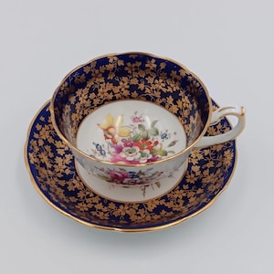 Vintage Hammersley Signed Teacup & Saucer