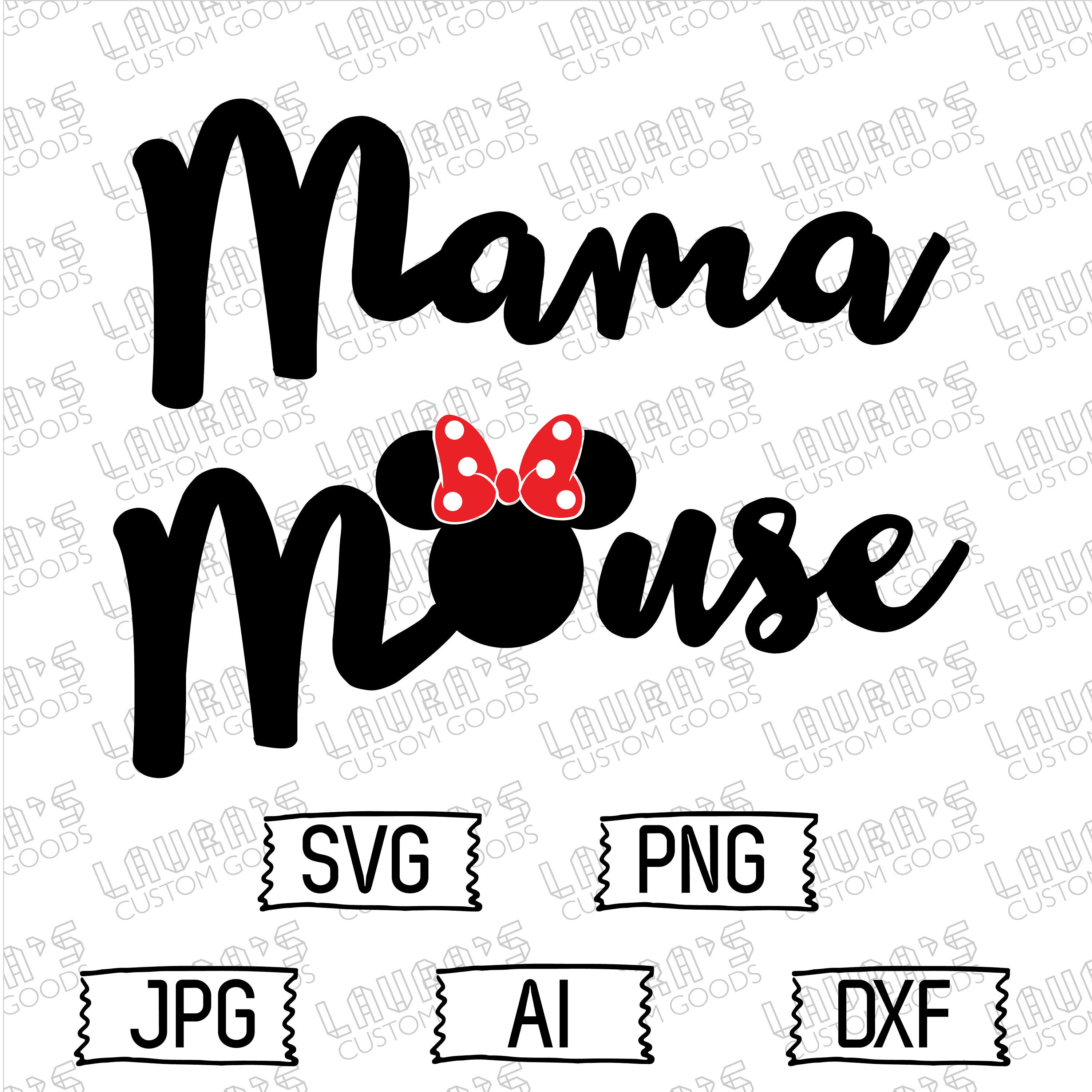 Download Mama Mouse svg Minnie Mouse Mommy svg Mama svg Family | Etsy