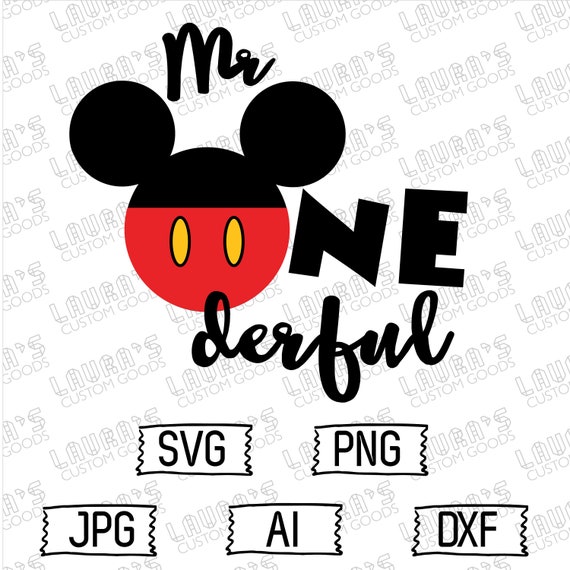 Download Mickey Mouse One svg Mickey Mouse svg OneDerful svg One | Etsy