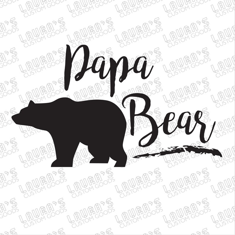 Download Papa Bear SVG Father's Day Svg Daddy Bear Cut File | Etsy