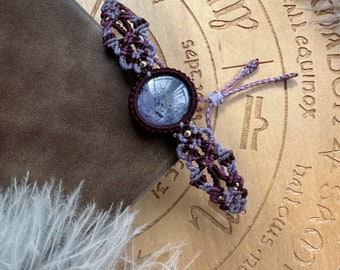 Handmade Ruby Star Macrame Bracelet, Ruby Star Bracelet, Boho Bracelet, Gemstone Bracelet, Healing Crystals, Tribal Jewelry , H319