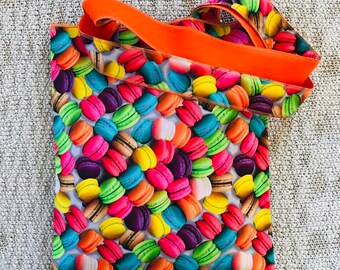 Shoulder Bag, Unique Colorful Bag, Market Bag, Rainbow Fashion, Phone Pocket Canvas Bag, Sustainable Cotton Bag, Reusable Tote, Summer Tote