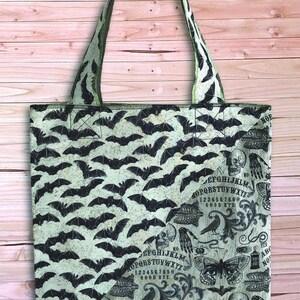 Shoulder Bag, Ouija Board, The Ouija Craft Canvas Bag, Halloween Lover Bag, Bat Lover Bag, Gift for Halloween Lover, Witch Bag, Goth Bag