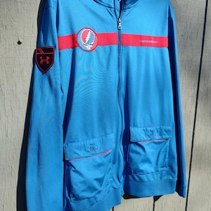 Grateful Dead Upcycled UnderArmour Loose Fit XL Full Zip with Pockets, One Of A Kind