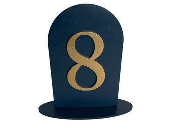 Arched wood table numbers