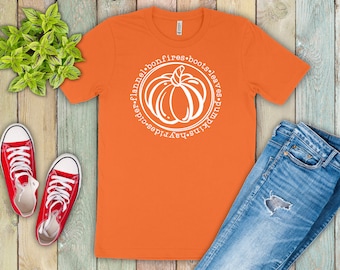 Fall pumpkin shirt, bonfires, boots, leaves, hayrides sweatshirt,