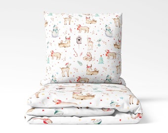 christmas cot bed sheet