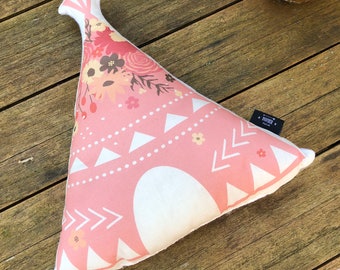 Nursery Cushion, teepee pillow, Plush teepee, pink Pillow, Pillow, Children's Room Decor, Gift for Kids, Monochrome nursery, baby pillow