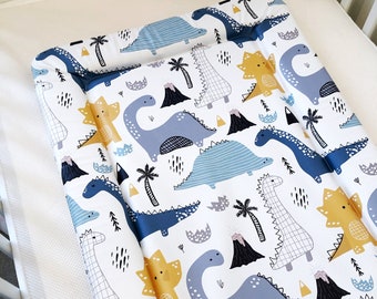 Baby Changing Mat - Dinosaurs, Nappy Changing Mat, Waterproof Mat, Baby Gift, Wedge Changing Mat, Dinosaur Nursery Decor